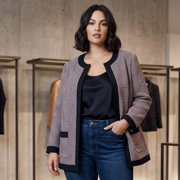 Kasper Denim - Kasper Women's Plus Size Framed Jacket